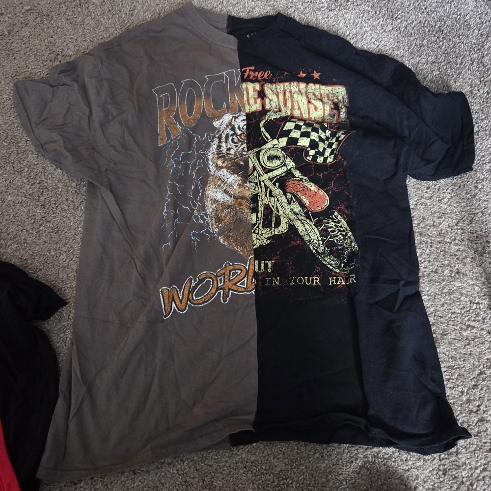 Graphic Short Sleeve Tee - Black and Brown